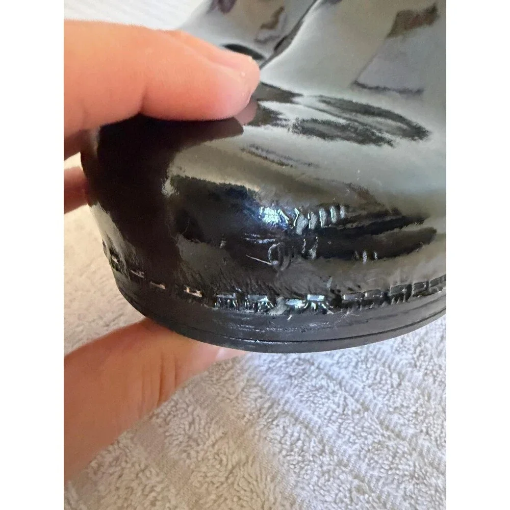 Dansko XP Womens Black Patent Leather Slip Resistant Clogs US 10 EU 41